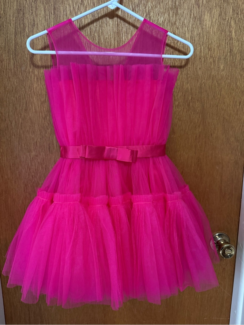 Specialized Hot Pink Tulle Party Dress with Bow